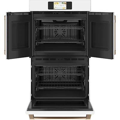 30 inch Matte White French Door Double Wall Convection Oven