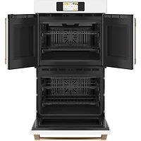 30 inch Matte White French Door Double Wall Convection Oven