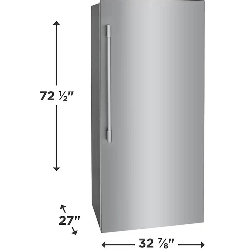 19 Cu. Ft. Stainless Steel Single-Door Refrigerator
