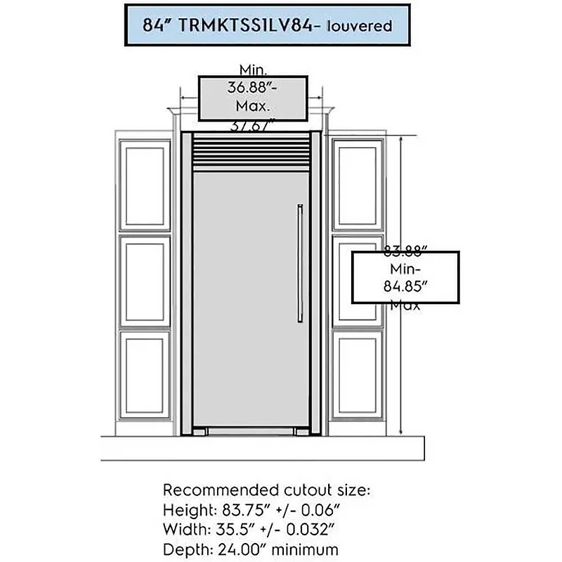 84 inch Louvered Single Trim Kit