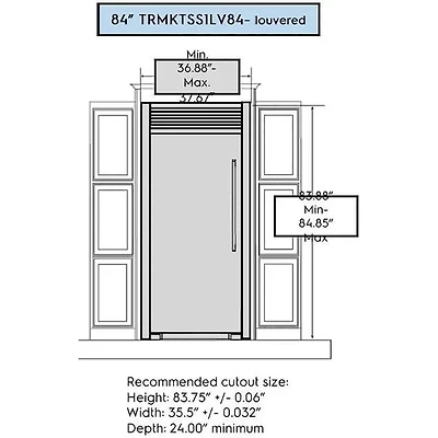 84 inch Louvered Single Trim Kit