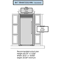 84 inch Louvered Single Trim Kit 