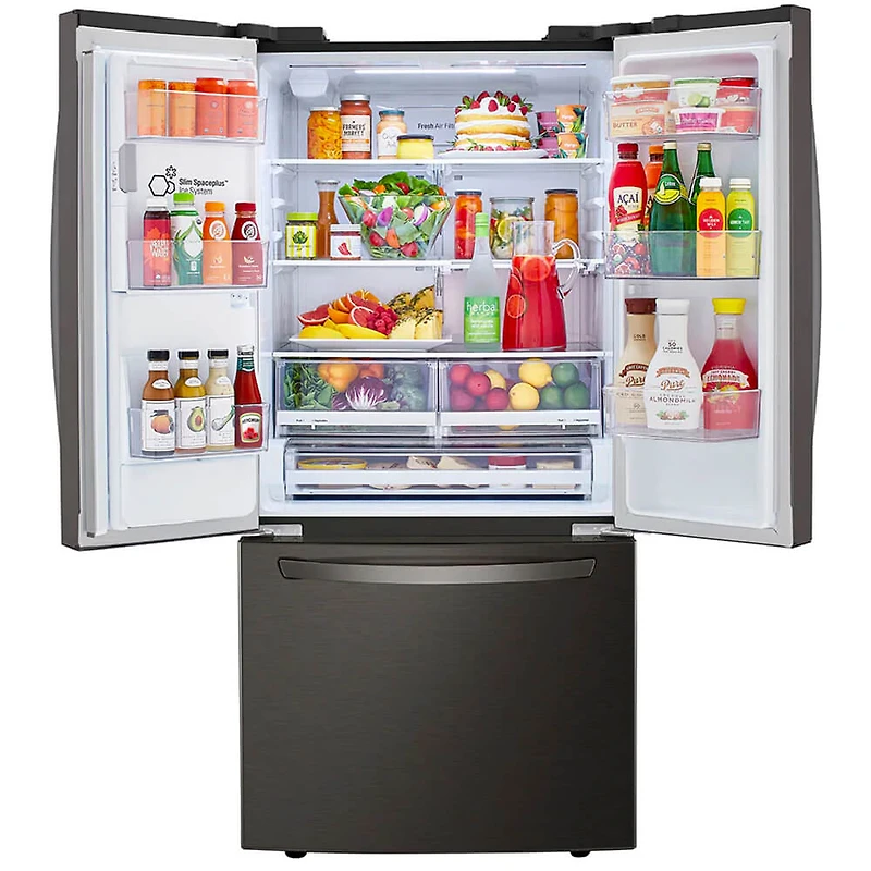 25 Cu. Ft. Black Stainless Smart French Door Refrigerator