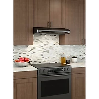 Elite Atla 2 Black Stainless 30 inch Convertible Under-Cabinet Range Hood - OPEN BOX