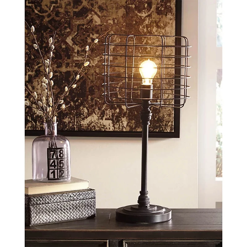 Javan Table Lamp - Antique Black - OPEN BOX