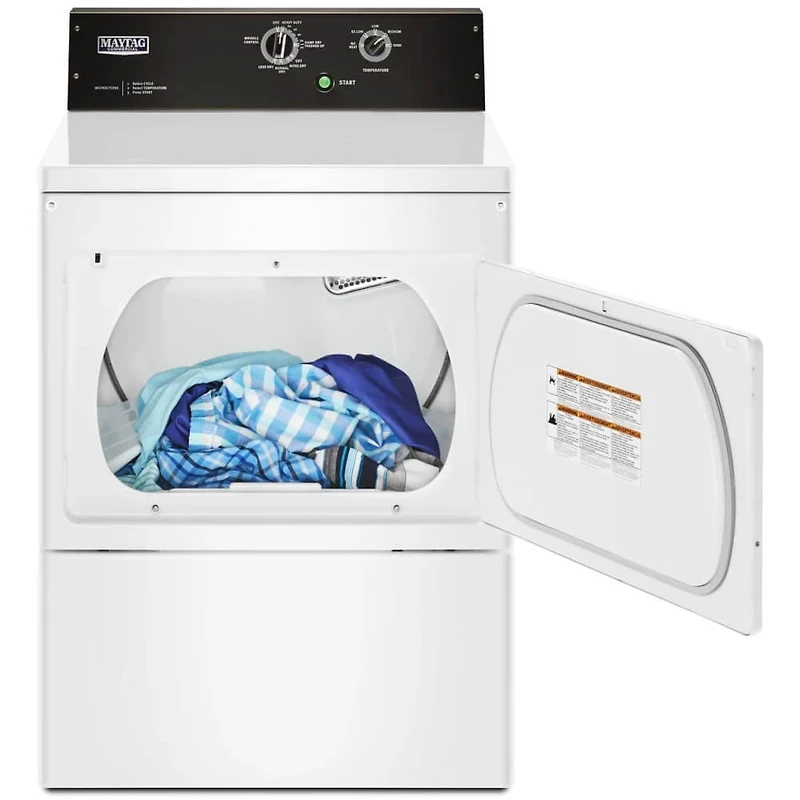 7.4 Cu. Ft. White Top Load Electric Dryer - OPEN BOX