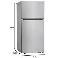 20 Cu. Ft. Stainless Top Freezer Refrigerator