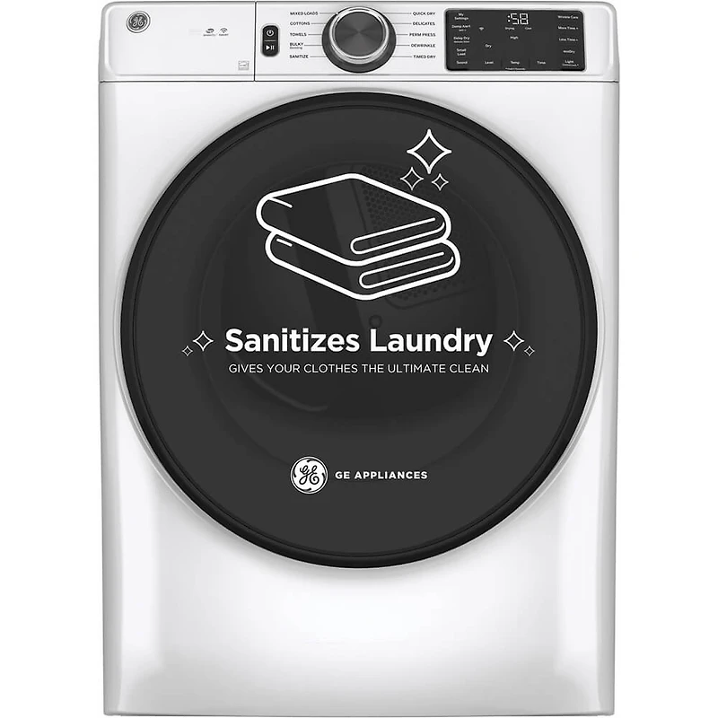 7.8 Cu. Ft. White Front Load Smart Electric Dryer