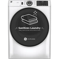 7.8 Cu. Ft. White Front Load Smart Electric Dryer