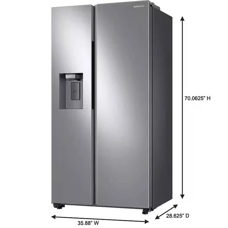 22 Cu. Ft. Stainless Side-by-Side Refrigerator