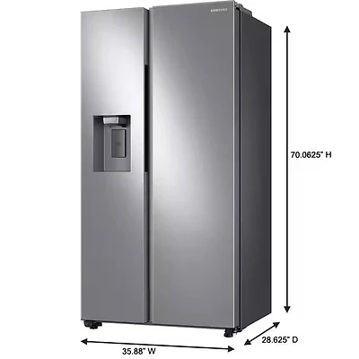 22 Cu. Ft. Stainless Side-by-Side Refrigerator