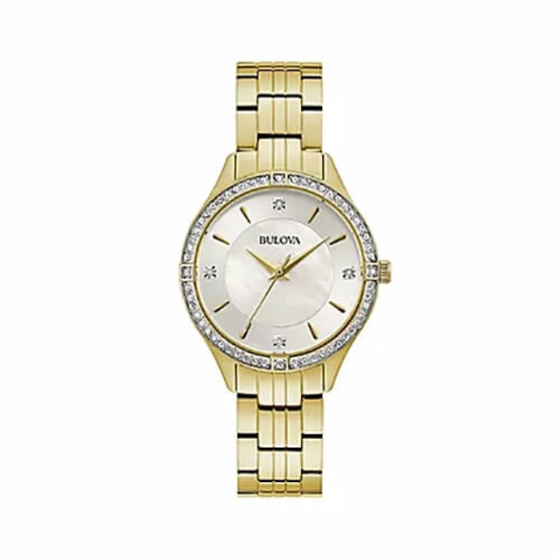 Womens Crystal Accent Watch