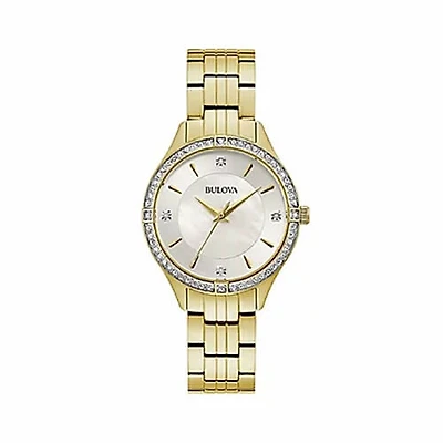 Womens Crystal Accent Watch