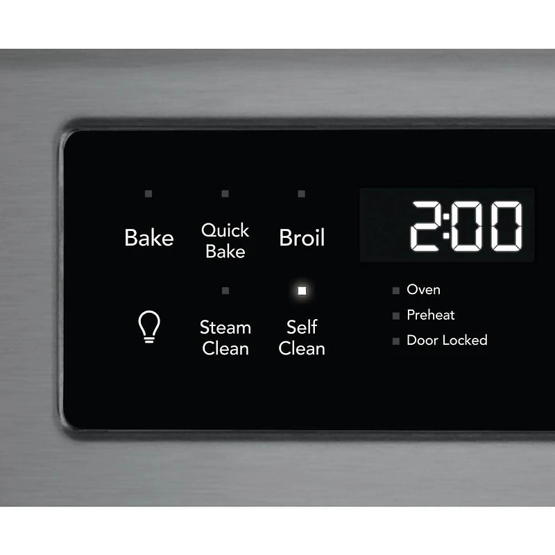 5.4 Cu.Ft. Black Stainless Electric Convection Range with Steam Clean