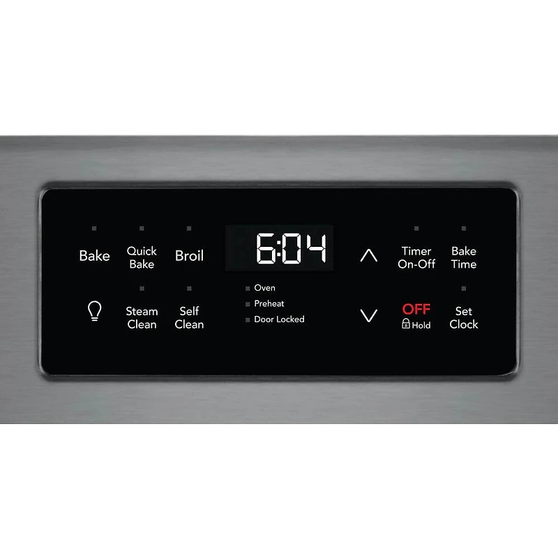 5.4 Cu.Ft. Black Stainless Electric Convection Range with Steam Clean