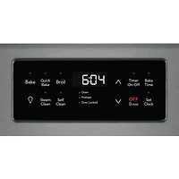 5.4 Cu.Ft. Black Stainless Electric Convection Range with Steam Clean