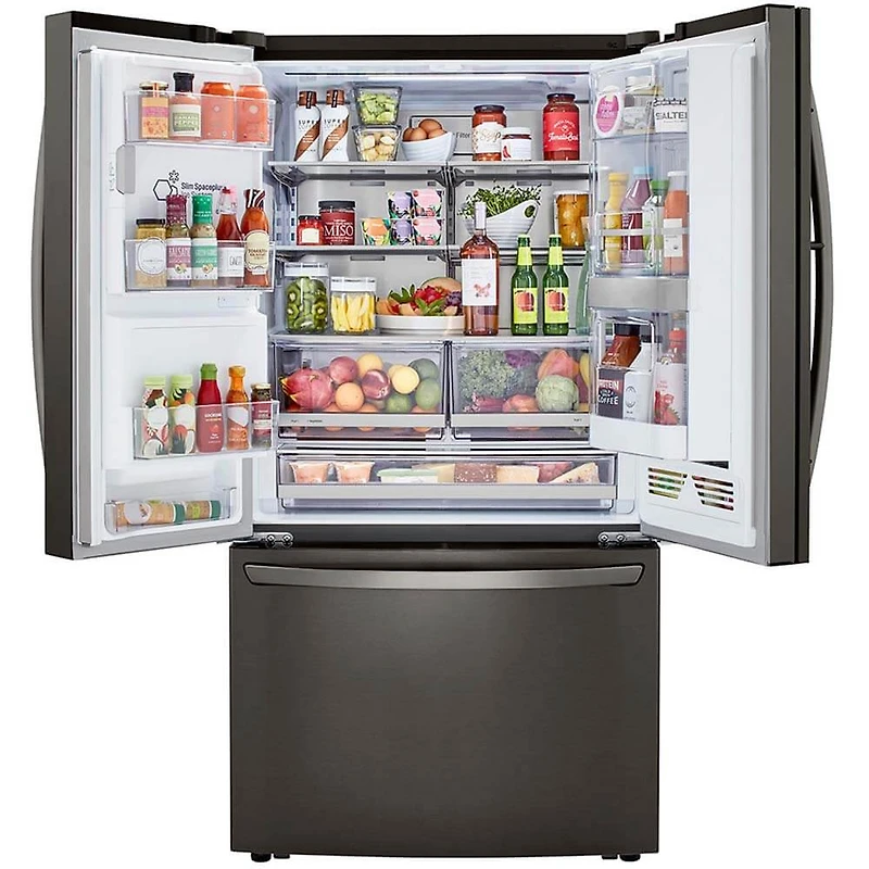 30 Cu. Ft. Black Stainless French-Door Smart Refrigerator - OPEN BOX
