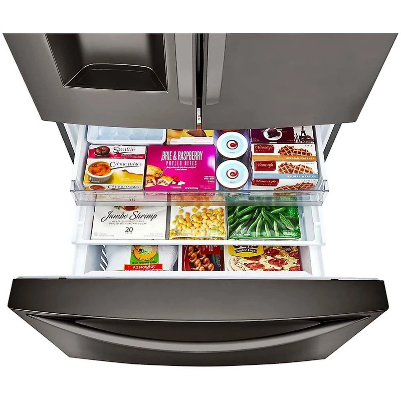 30 Cu. Ft. Black Stainless French-Door Smart Refrigerator - OPEN BOX