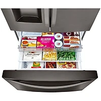30 Cu. Ft. Black Stainless French-Door Smart Refrigerator - OPEN BOX