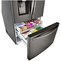 30 Cu. Ft. Black Stainless French-Door Smart Refrigerator - OPEN BOX