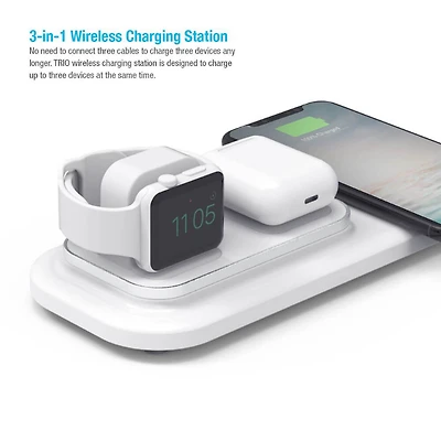 Trio 3-in-1 Qi Wireless Charger - OPEN BOX