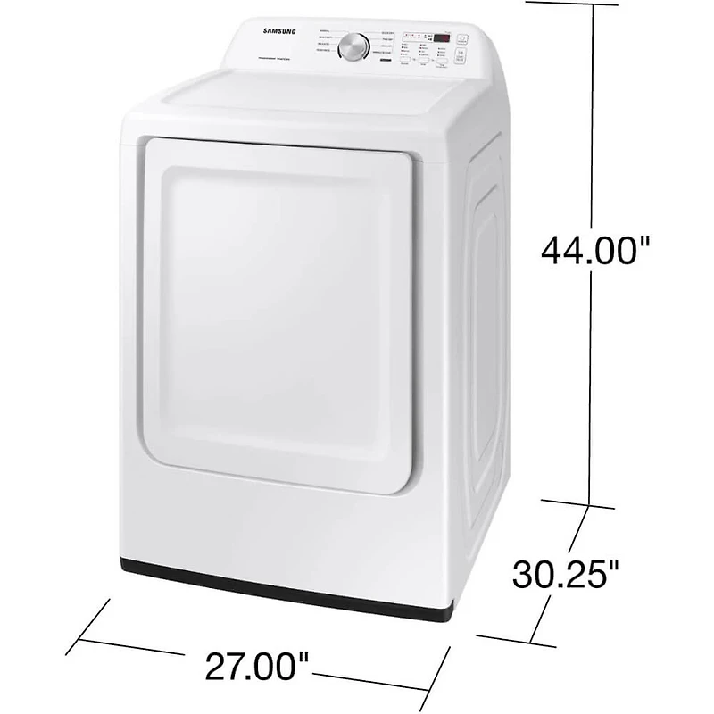 7.2 Cu. Ft. White Top Load High Efficiency Electric Dryer with Sensor Dry