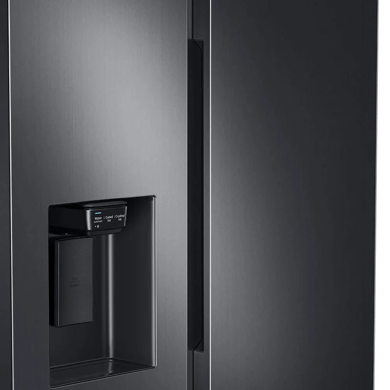 22 Cu. Ft. Black Stainless Steel Side-by-Side Counter-Depth Refrigerator - OPEN BOX