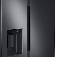 22 Cu. Ft. Black Stainless Steel Side-by-Side Counter-Depth Refrigerator - OPEN BOX