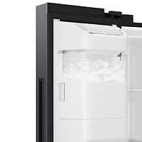 22 Cu. Ft. Black Stainless Steel Side-by-Side Counter-Depth Refrigerator - OPEN BOX