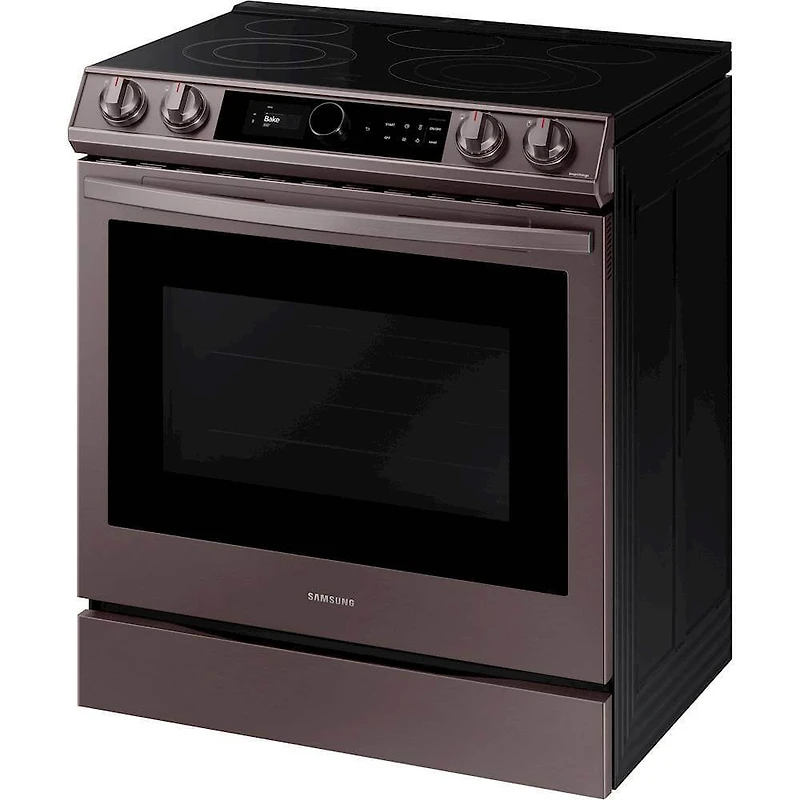 6.3 Cu. Ft. Front Control Slide-in Electric Range with Smart Dial, Air Fry & Wi-Fi in Tuscan Stainless Steel - OPEN BOX
