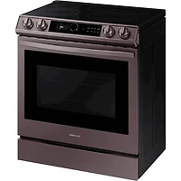 6.3 Cu. Ft. Front Control Slide-in Electric Range with Smart Dial, Air Fry & Wi-Fi in Tuscan Stainless Steel - OPEN BOX