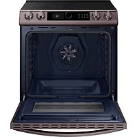6.3 Cu. Ft. Front Control Slide-in Electric Range with Smart Dial, Air Fry & Wi-Fi in Tuscan Stainless Steel - OPEN BOX
