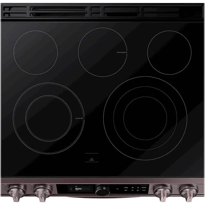 6.3 Cu. Ft. Front Control Slide-in Electric Range with Smart Dial, Air Fry & Wi-Fi in Tuscan Stainless Steel - OPEN BOX