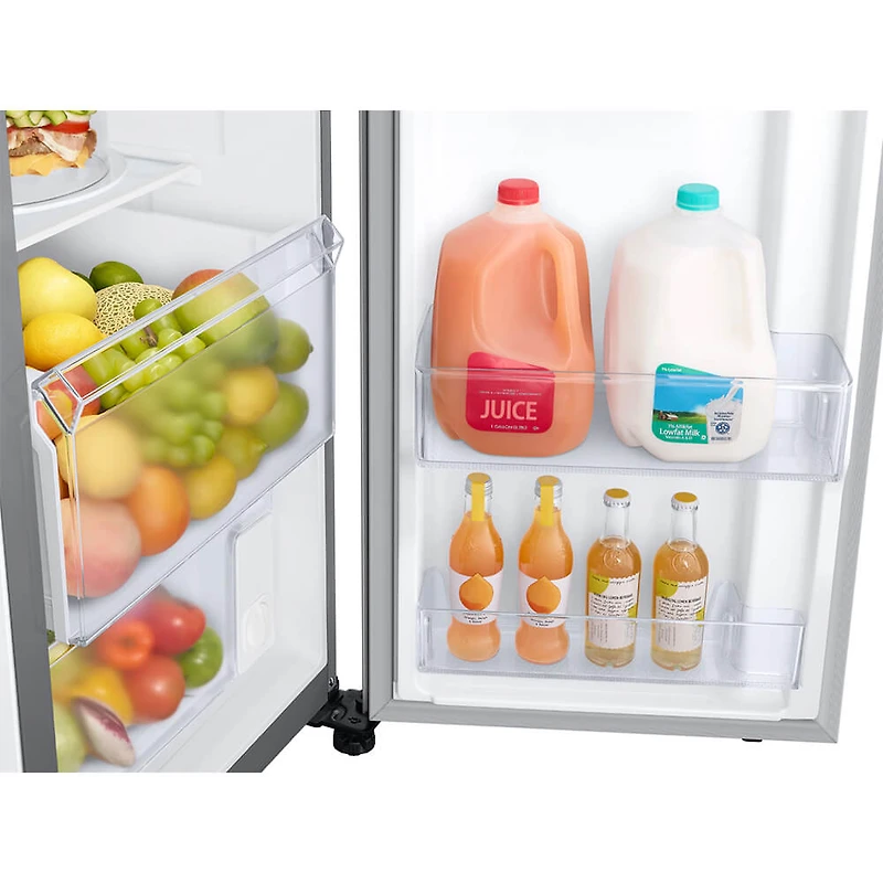22 Cu. Ft. Stainless Side by Side Refrigerator with Hub