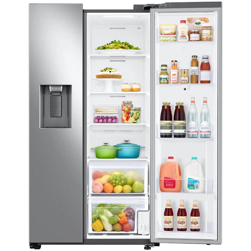 22 Cu. Ft. Stainless Side by Side Refrigerator with Hub