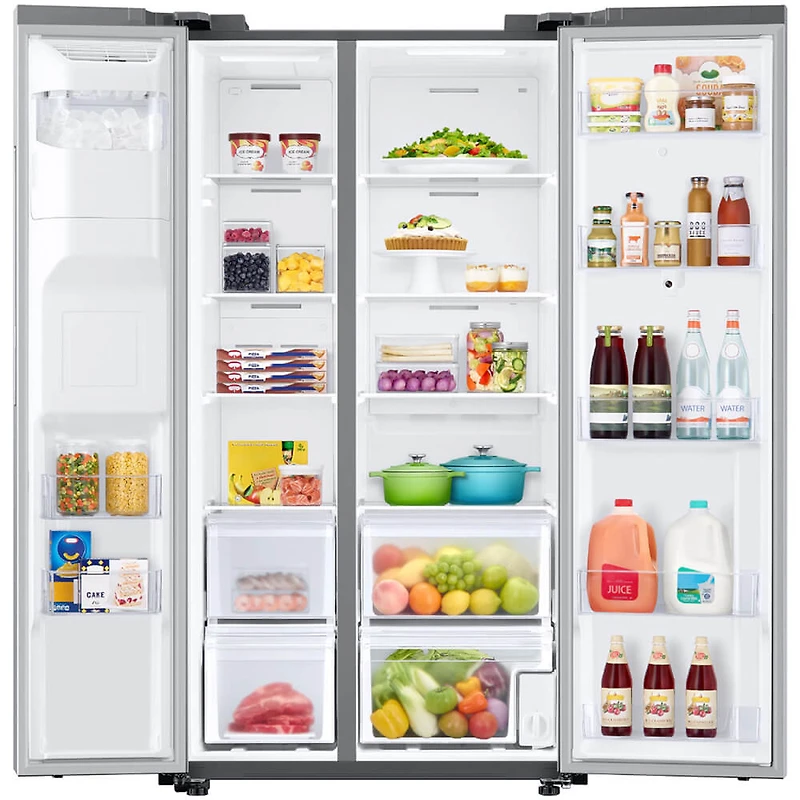 22 Cu. Ft. Stainless Side by Side Refrigerator with Hub