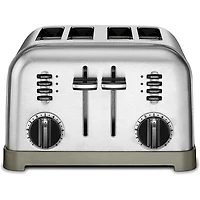 4-Slice Brushed Stainless Metal Classic Toaster