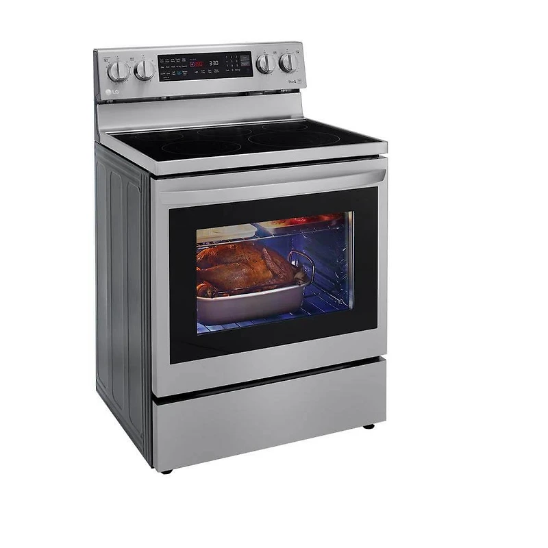 6.3 Cu. Ft. Stainless Freestanding Electric Range with True Convection Oven