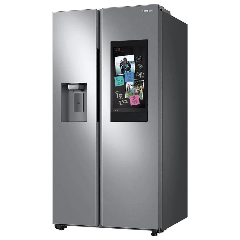 26.7 Cu. Ft. Stainless Side-by-Side Refrigerator with 21.5 inch Touch-Screen Family Hub