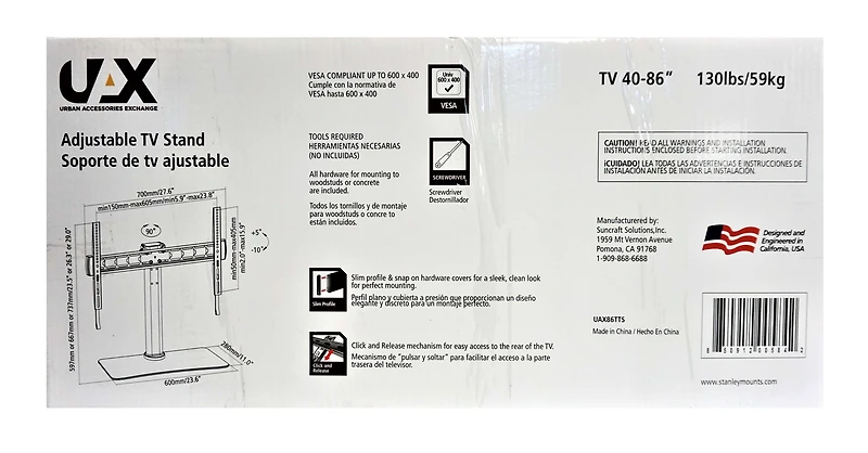 40 inch - 86 inch Table Top TV Stand