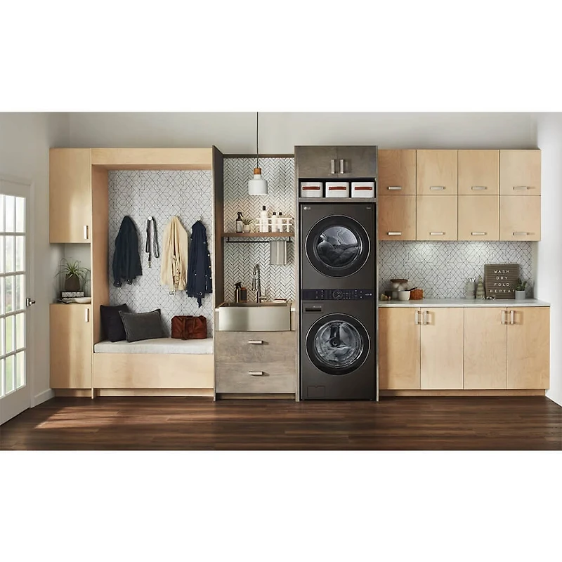 Single Unit Front Load Black Steel WashTower - OPEN BOX