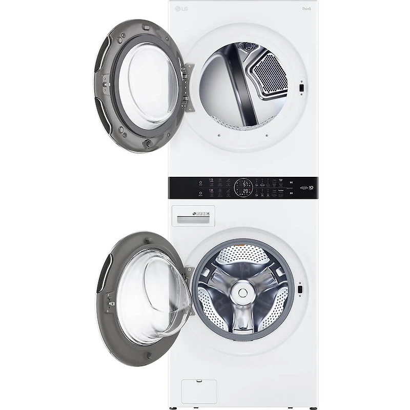 Stacked 27 inch Washer Dryer Combo Unit- White - OPEN BOX