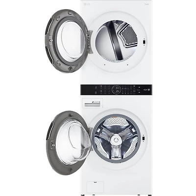 Stacked 27 inch Washer Dryer Combo Unit- White - OPEN BOX