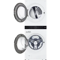 Stacked 27 inch Washer Dryer Combo Unit- White - OPEN BOX