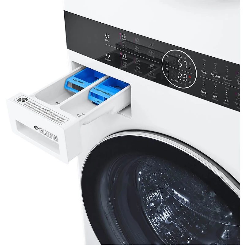 Stacked 27 inch Washer Dryer Combo Unit- White - OPEN BOX