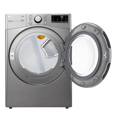 7.4 Cu. Ft. Ultra Large Capacity Smart wi-fi Enabled Graphite Front Load Electric Dryer - OPEN BOX