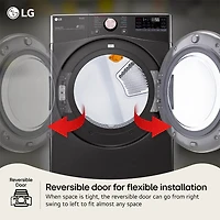 7.4 Cu. Ft. Black Stainless Front Load Smart Electric Dryer