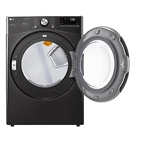 7.4 Cu. Ft. Black Steel Front Load Smart Electric Dryer with Steam - OPEN BOX