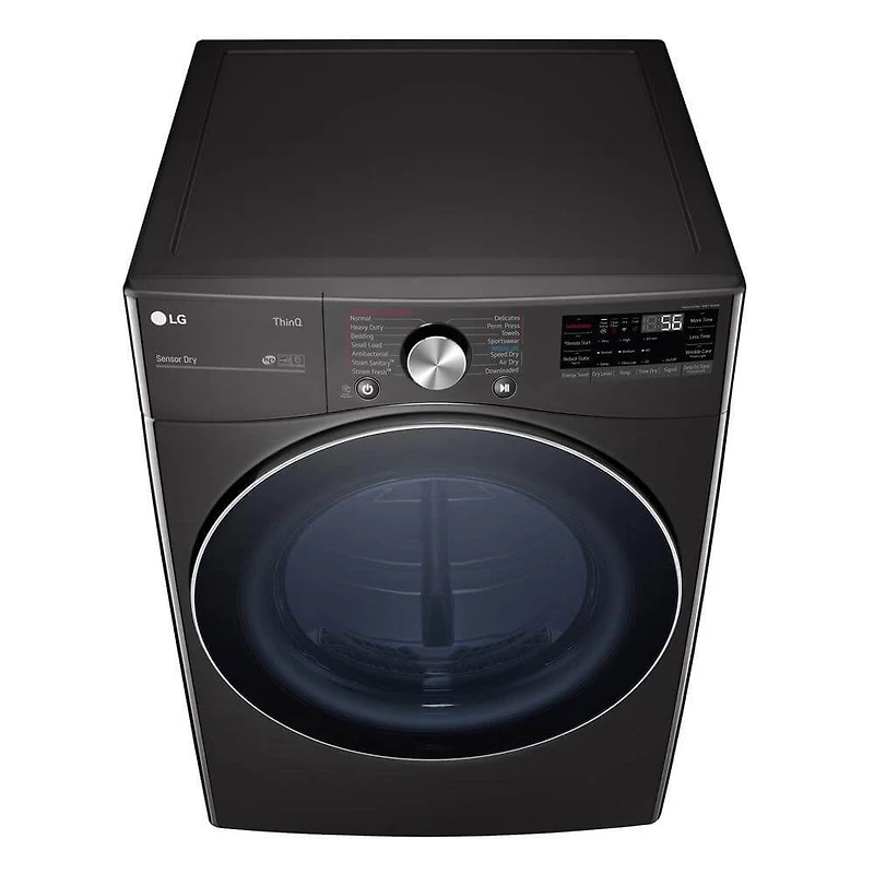 7.4 Cu. Ft. Black Steel Front Load Smart Electric Dryer with Steam - OPEN BOX