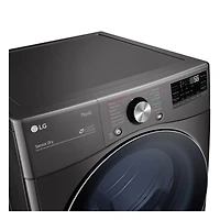 7.4 Cu. Ft. Black Steel Front Load Smart Electric Dryer with Steam - OPEN BOX